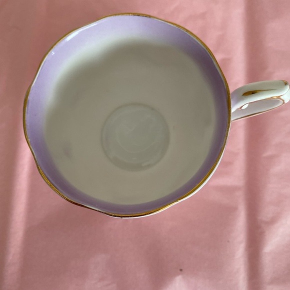 Royal Albert Bone China Lavender Ombré Teacup and Saucer in Primulette Pattern - Picture 8 of 10